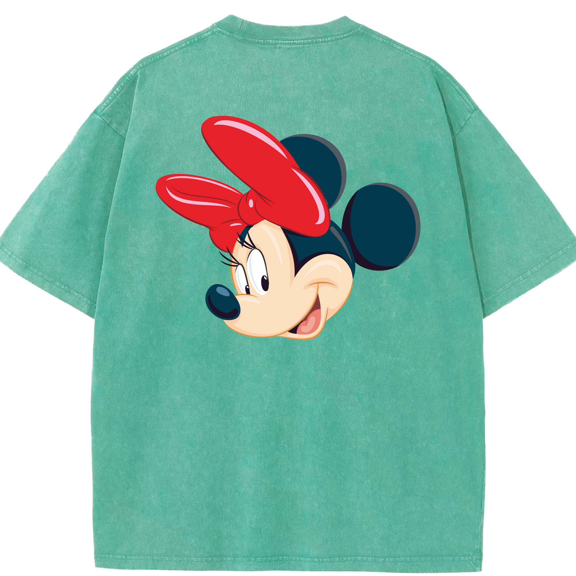 （画像用） ミッキーマウス Mickey Mouse 綿100% ヴィンテージ風 半袖Tシャツ（背面プリント）